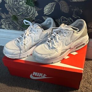 Nike White and Gray Air Max Sneakers
